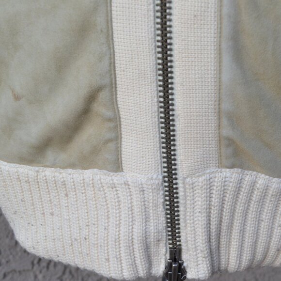 MARC ECKO MENS SUEDE BLEND FULL ZIP SWEATER- Beige color- $48.00 - Picture 11 of 13